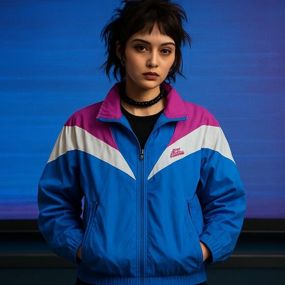 USA Olympic VTG Colorblock Full Zip Windbreaker Unisex M - Picture 3 of 12